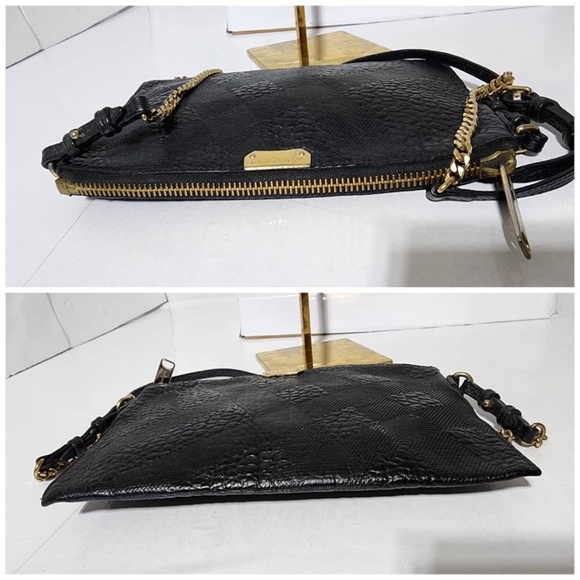 Authentic BURBERRY Shoulder/Crossbody Bag Leather Black - Picture 10 of 14